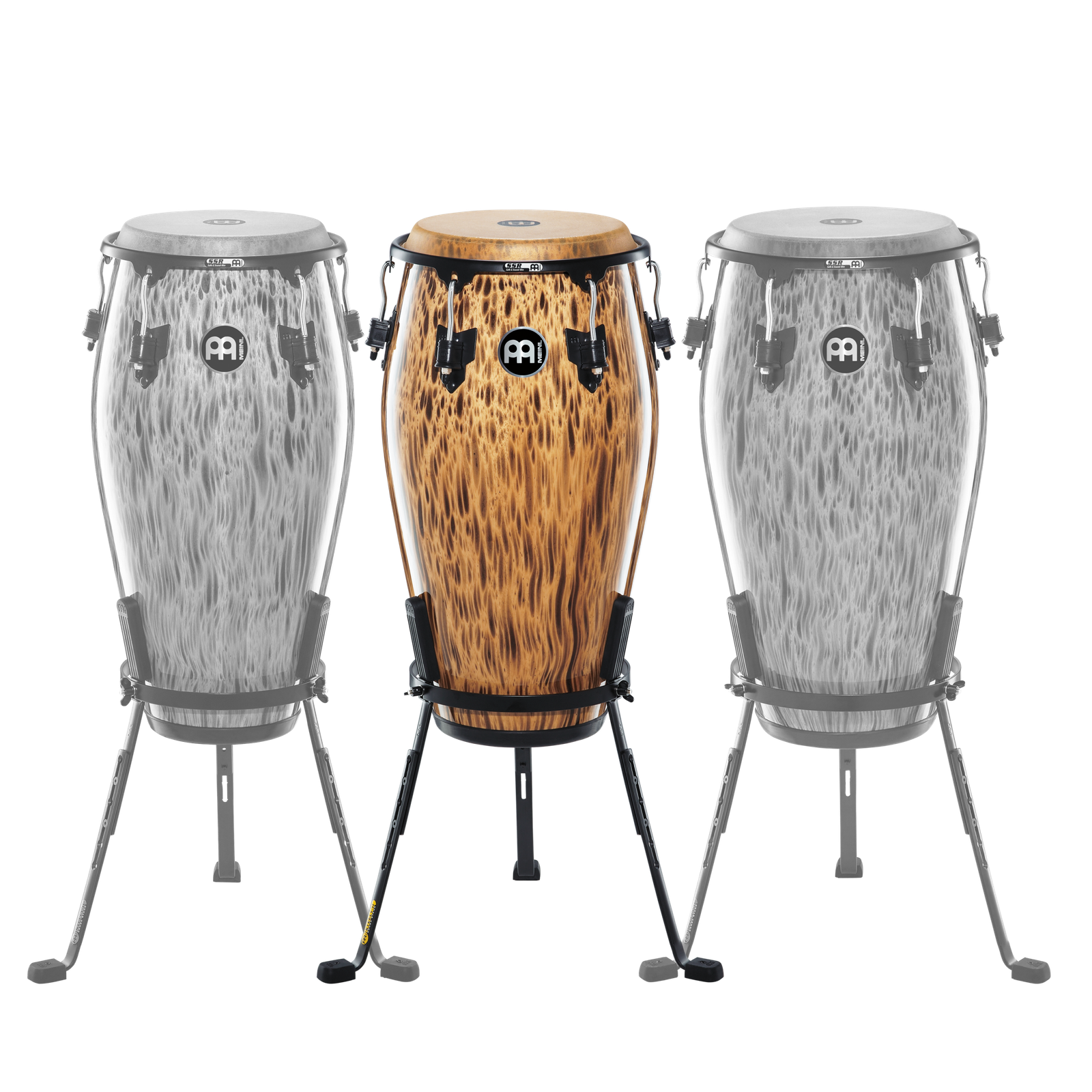 Conga 11 3/4" Marathon Designer Series Con Soporte Color Leopard Burl Meinl Mcc1134Lb Mcc1134Lb