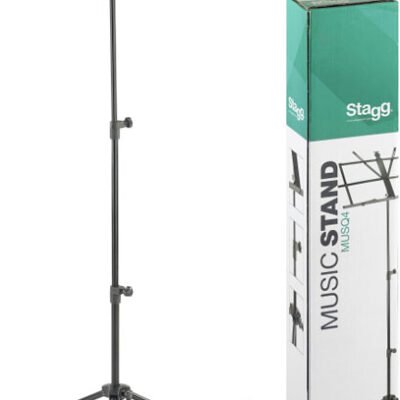 Atril De Pie Stagg Regulable 3 Tramos Con Funda-Color Negro Musq4