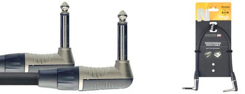CABLE STAGG PRO INTERPEDAL PLUG ANGULAR-PLUG ANGULAR 0.30MTS