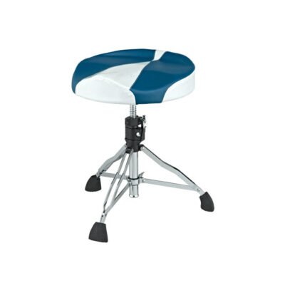 Banqueta De Bateria Dixon K Series Asiento Con Forma Color Azul Y Blanca Psnk902Tbwks