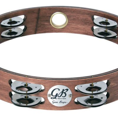10" Tamborine Gon Bops De Madera Con Dobles Sonajas  Sin Parche Ptamw2