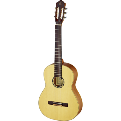 Guitarra Clasica Zurda Cuerpo Entero, Escala 650 (52 Mm At Nut) Tapa De Pino Ortega R121L R121L
