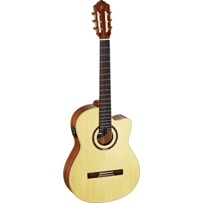 Guitarra Electrocriolla Cuerpo Con Corte, Escala 650 Mm, Tapa Solida Alaskan Sitka Ortega Rce138Sn Rce138Sn