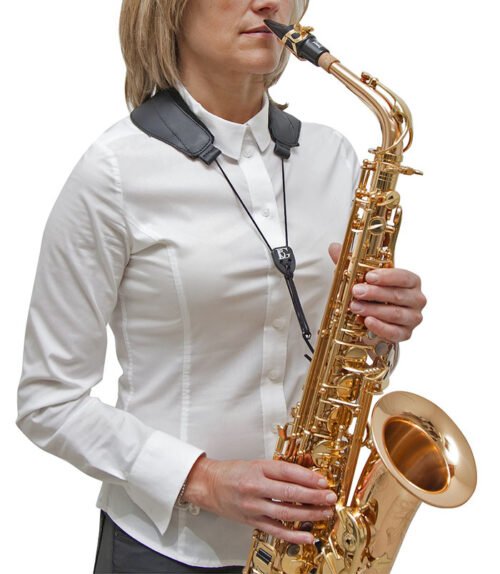 CORREA BG SAXO ALTO-TENOR-BARITONO CUERO YOKE CON GANCHO METAL