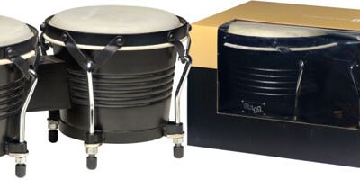 Bongo Stagg Latino De Madera 6.5" 7.5"-Con Llave De Afinacion-Color Negro Sb200Bk