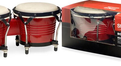 Bongo Stagg Latino De Madera 6.5" 7.5"-Con Llave De Afinacion-Color Cherry Sb200Ch