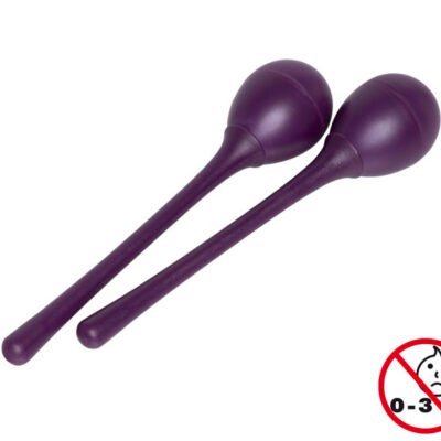 Par De Huevos Ritmicos Stagg Mango Largo En Blister-25 Gramos-Color Purpura Segmlpp