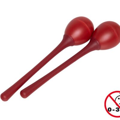 Par De Huevos Ritmicos Stagg Mango Largo En Blister-20 Gramos-Color Rojo Segmlrd