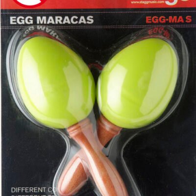 Par De Huevos Ritmicos Stagg Mango Corto En Blister-35 Gramos-Color Verde Segmsgr