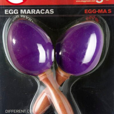 Par De Huevos Ritmicos Stagg Mango Corto En Blister-25 Gramos-Color Purpura Segmspp