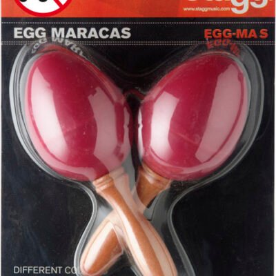 Par De Huevos Ritmicos Stagg Mango Corto En Blister-20 Gramos-Color Rojo Segmsrd
