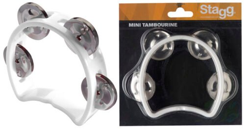 ARO DE PERCUSION STAGG EN BLISTER-4 SONAJAS-COLOR BLANCO