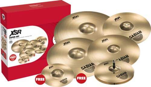 SET SABIAN XSR SUPER SET INCLUYE SPLASH 10"-HIHAT 14"-CRASHES 14" 16" 18"-RIDE 20"