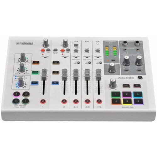 YAMAHA AG08W  CONSOLA BLANCA 8 CANALES ANDROID IOS +48V