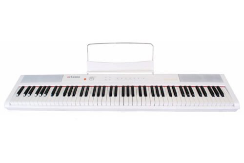 PIANO ELECTRICO ARTESIA TECLAS SEMIPESADAS COLOR BLANCO