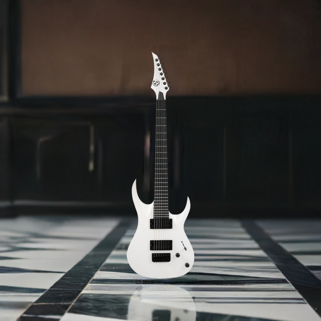 Guitarra Electrica S By Solar Ab4.7W-E White Matte 7 Cuerdas