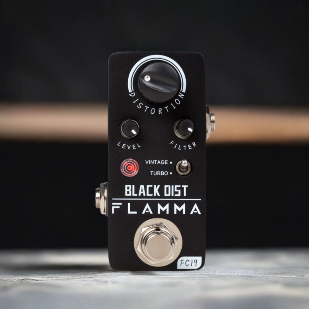 Pedal Mini Black Dist Para Guitarra Eléctrica Flamma Fc19