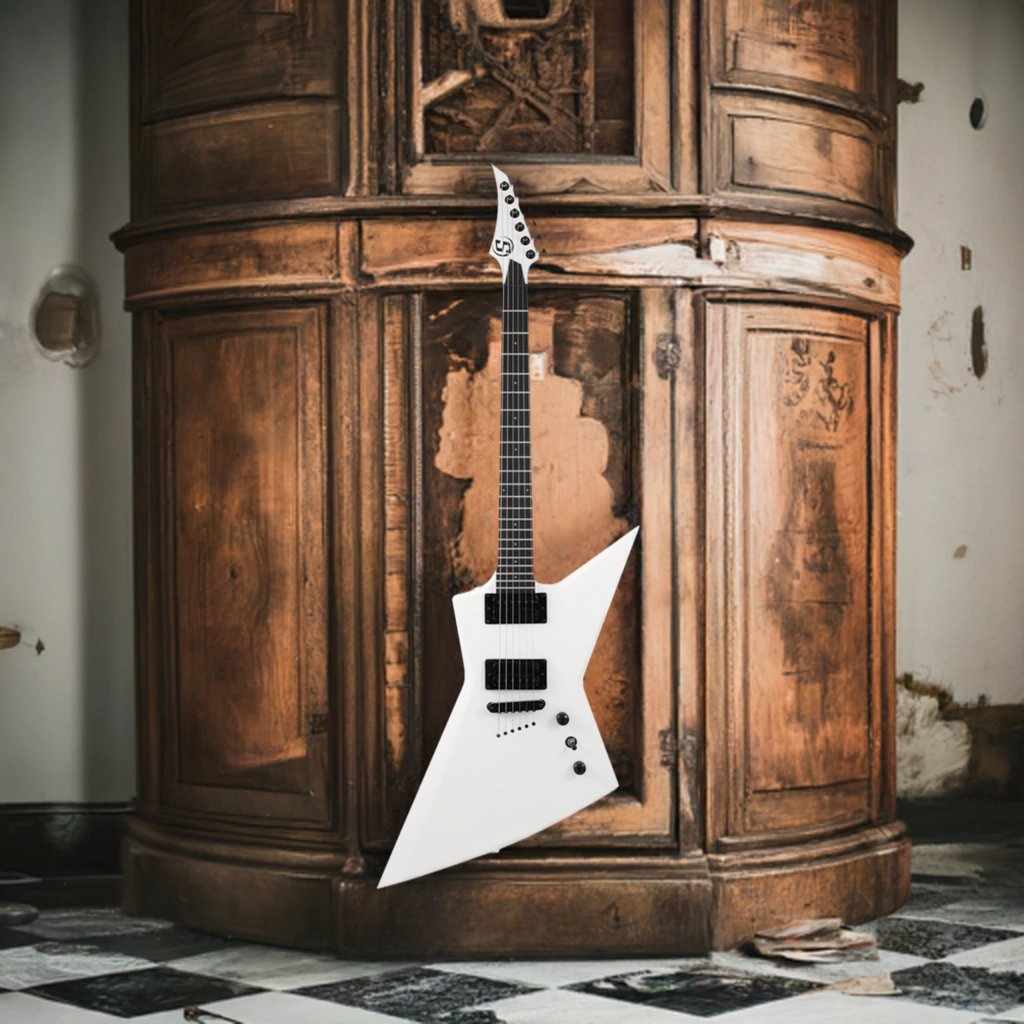 Guitarra Electrica S By Solar Eb4.6W-E White Matte + Funda