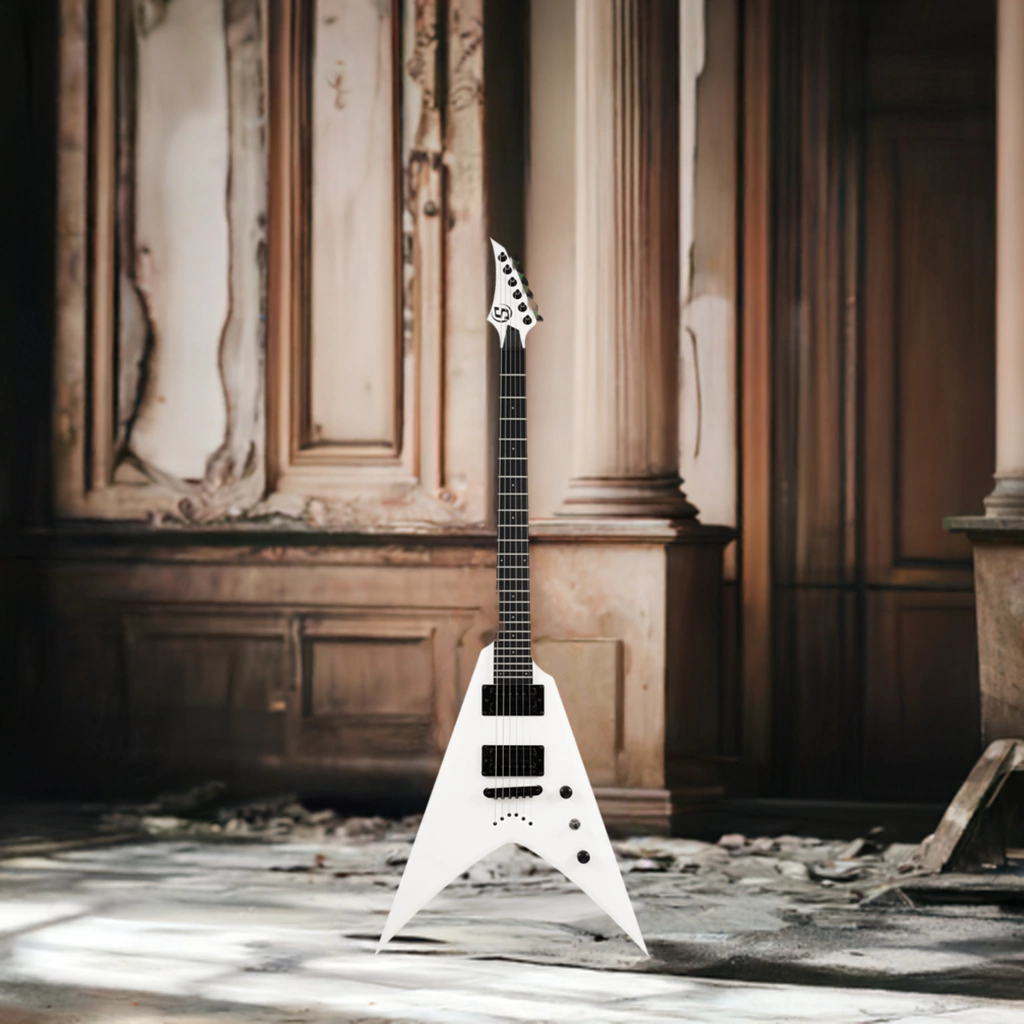 Guitarra Electrica S By Solar Vb4.6W-E White Matte + Funda