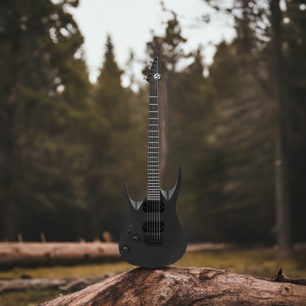Guitarra Electrica S By Solar Ab4.6C Lh Carbon Black Matte Zurda