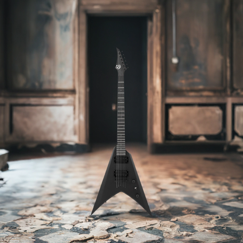 Guitarra Electrica S By Solar Vb4.6C-E Carbon Black Matte + Funda