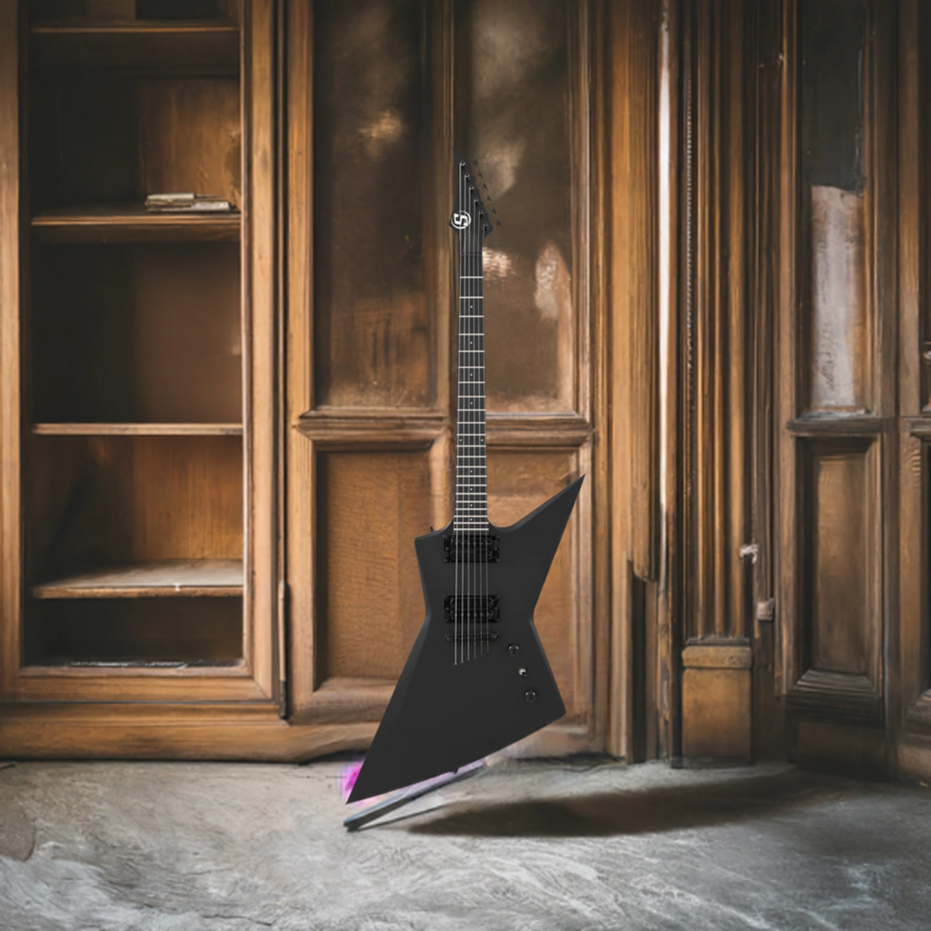 Guitarra Electrica S By Solar Eb4.6C-E Carbon Black Matte + Funda