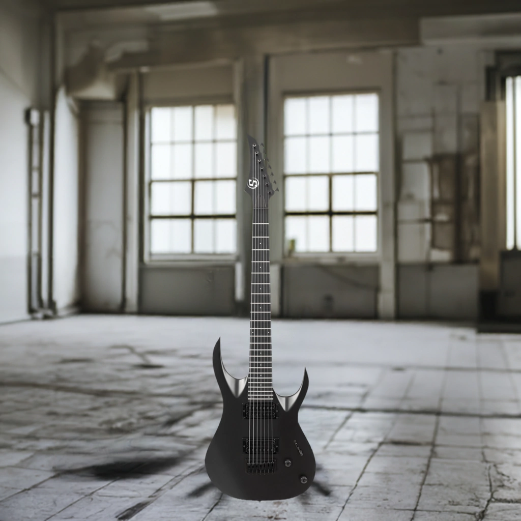 Guitarra Electrica S By Solar Ab4.7C-E Carbon Black Matte 7 Cuerdas
