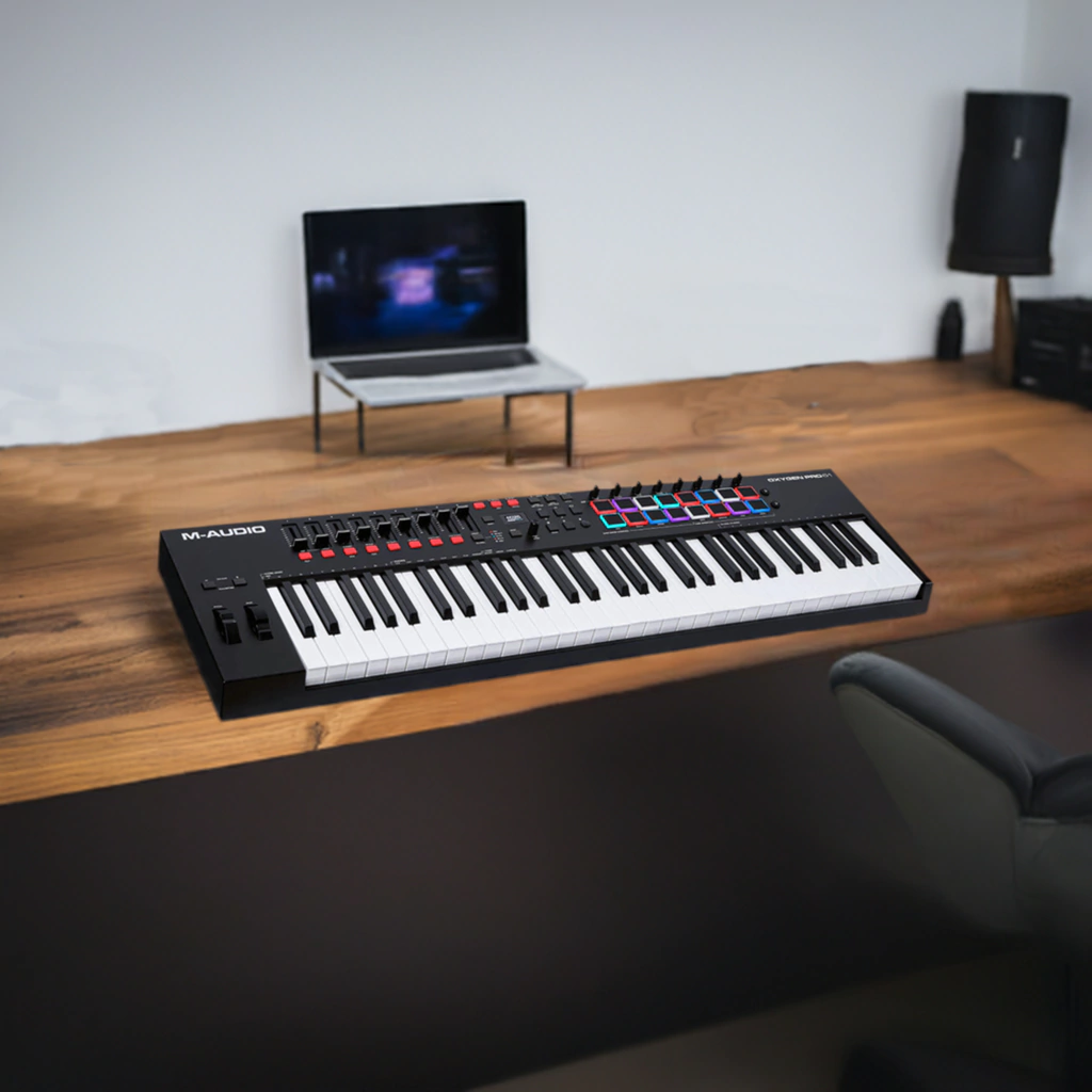 Controlador M-Audio Oxygen 61 Pro Series 61 Teclas 16 Pads Usb