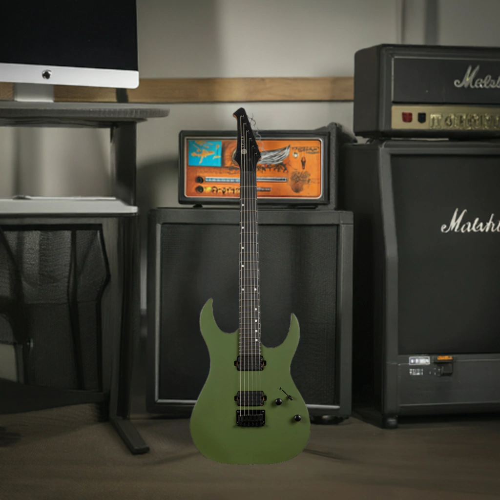 Guitarra Electrica Spira S400 Mgr Dark Green Satin