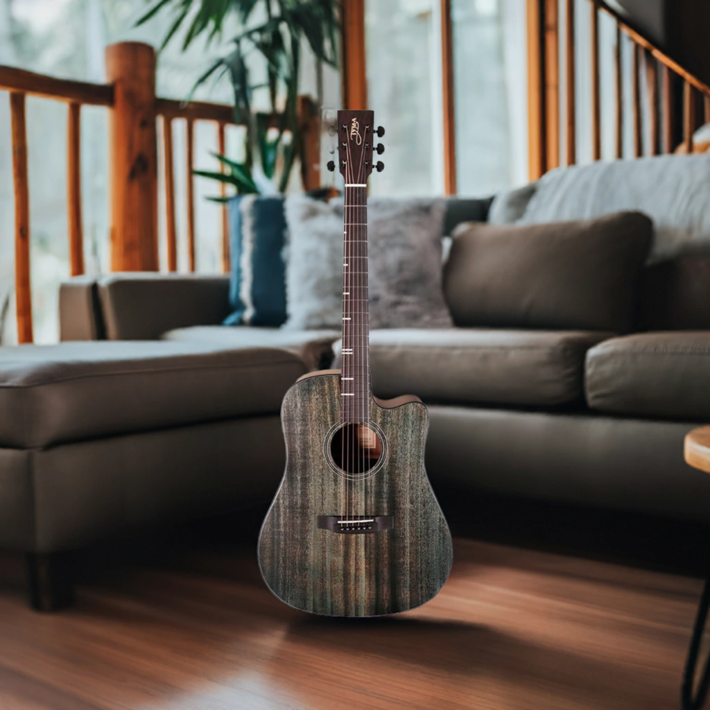 Guitarra Electroacustica Tyma Hdc350M Ab Con Fishman