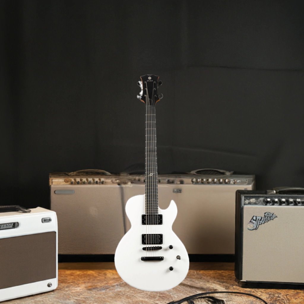 Guitarra Electrica Spira L400 Mwh White Satin Les Paul