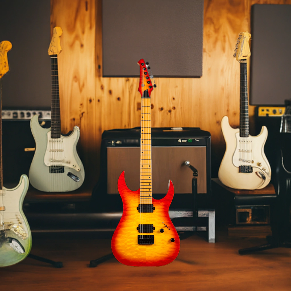 Guitarra Electrica Spira S500 Qfb Trans Fireburst Gloss