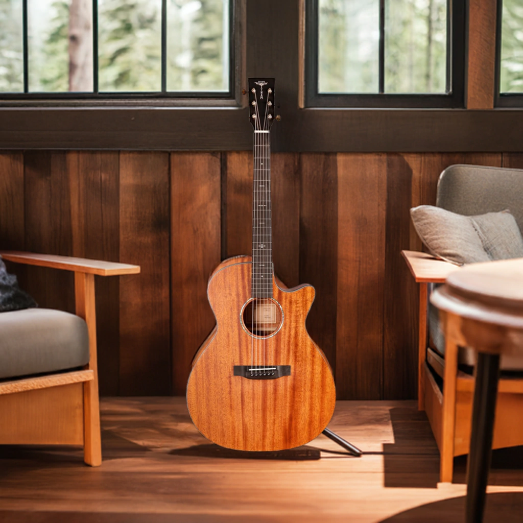 Guitarra Electroacustica Tyma Tg10M Caoba Con Fishman