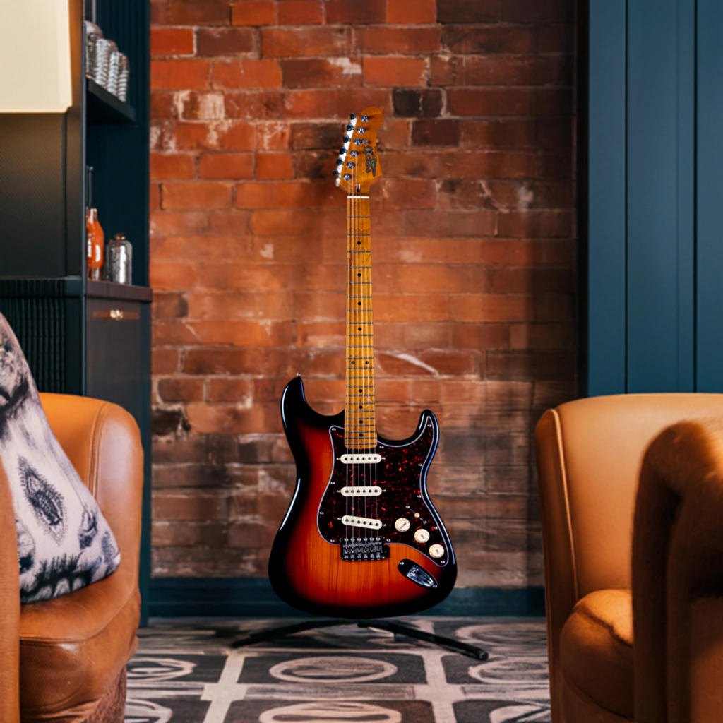 Guitarra Electrica Jet Guitars Js300 Sb Stratocaster Sss