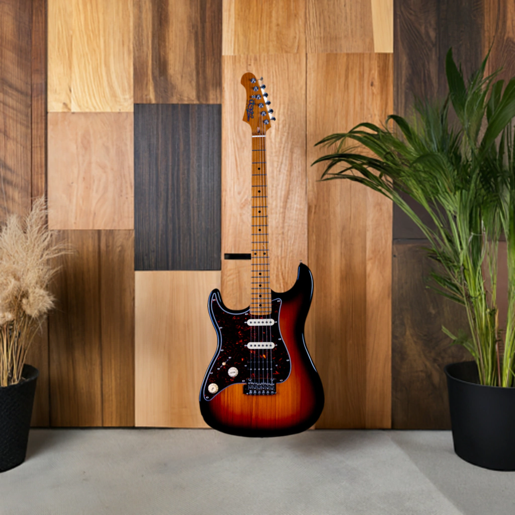 Guitarra Electrica Jet Guitars Js400 Sb Lh Stratocaster Hss Zurda