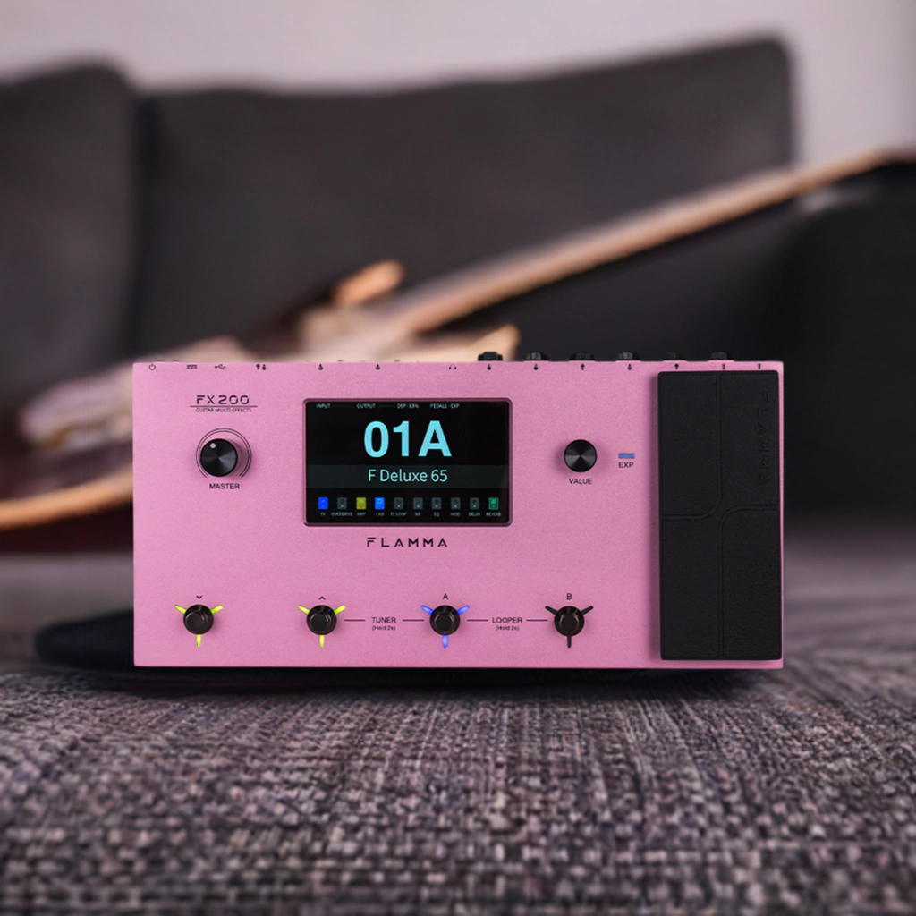 Pedalera Multiefecto Para Guitarra Flamma Fx200 Pink Ir'S