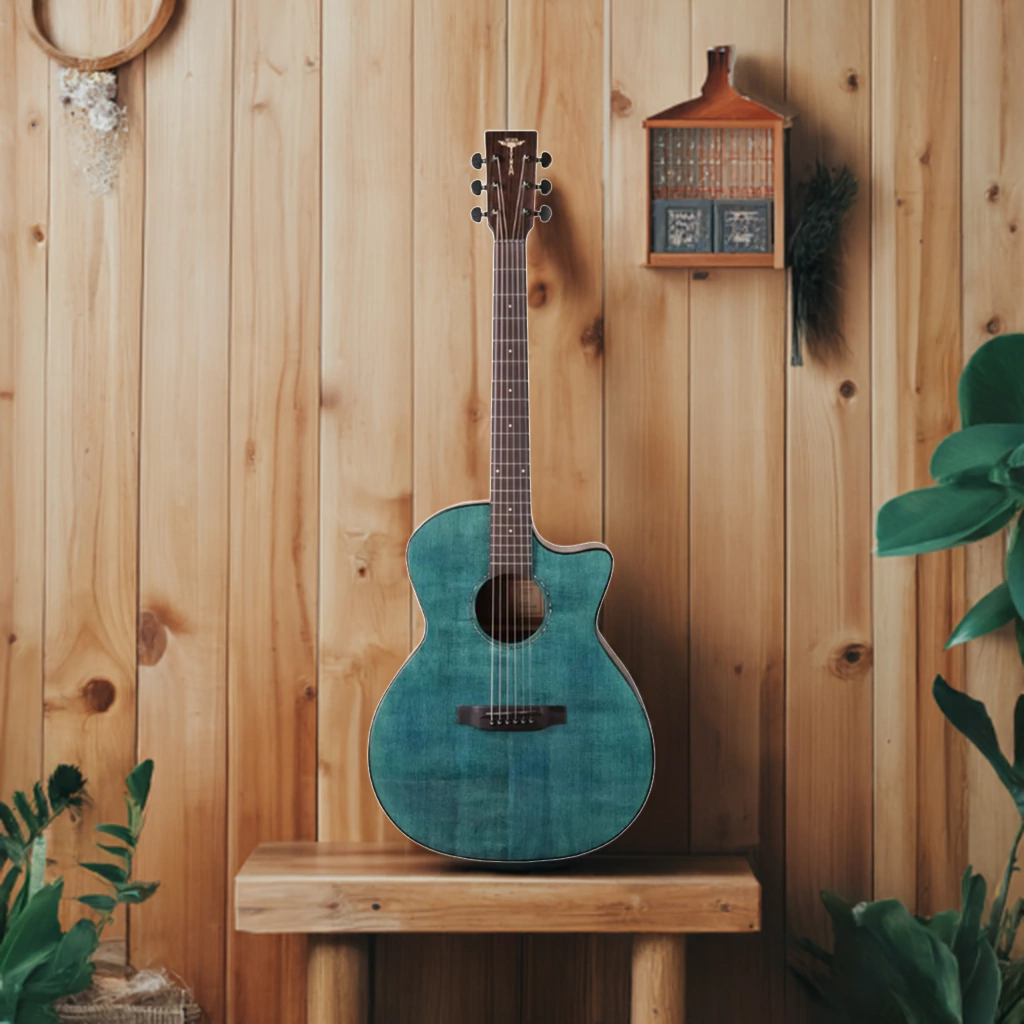 Guitarra Electroacústica Tyma G3 Cb Con Corte Y Ecualizador