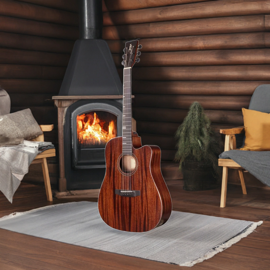 Guitarra Electroacustica Tyma Hdc350M Con Fishman