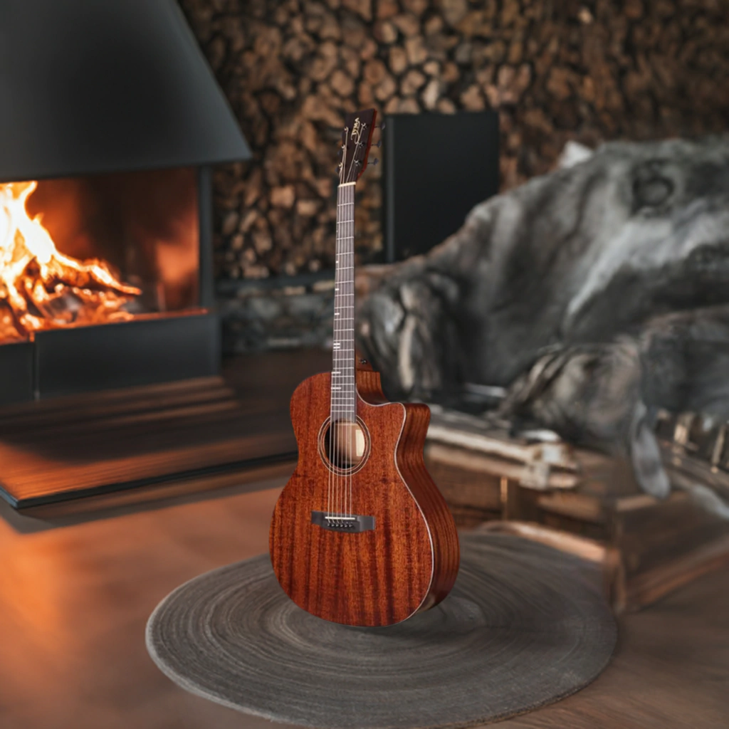 Guitarra Electroacustica Tyma Hg350M Con Fishman