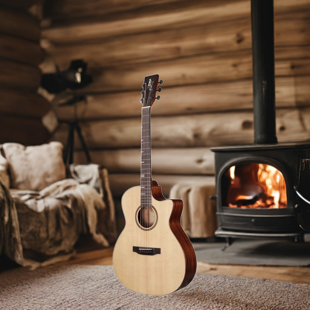 Guitarra Electroacustica Tyma Hg350S Con Fishman