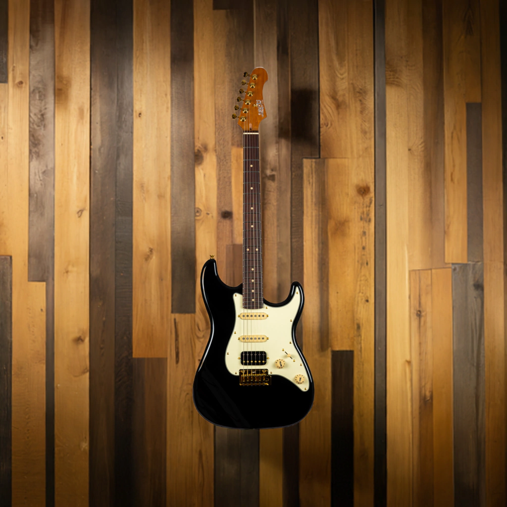 Guitarra Electrica Jet Guitars Js480 Bkg Black Stratocaster Hss