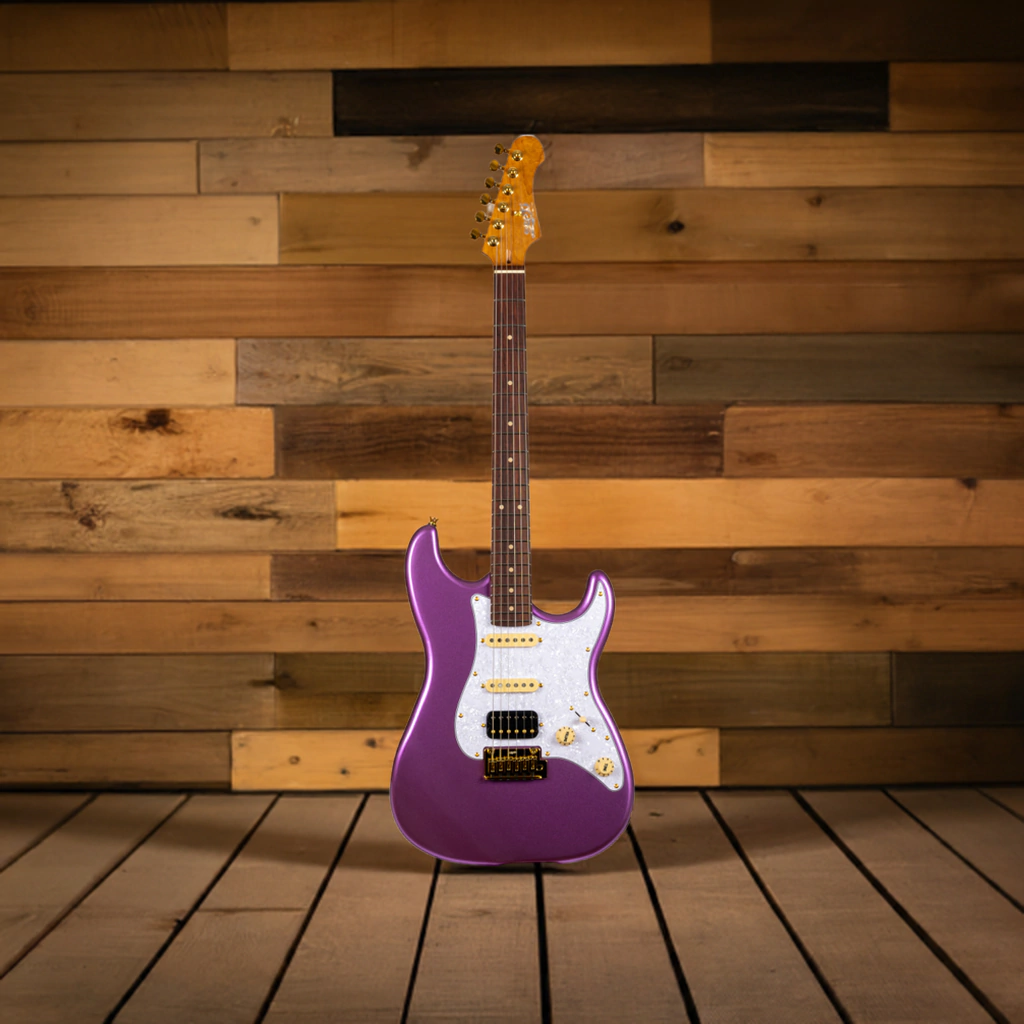 Guitarra Electrica Jet Guitars Js480 Vig Violeta Stratocaster Hss