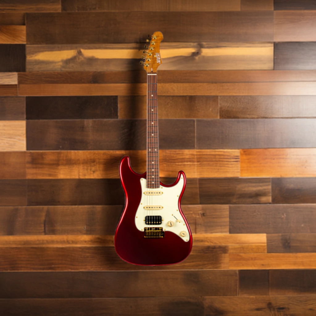 Guitarra Electrica Jet Guitars Js480 Wrg Red Wine Stratocaster Hss