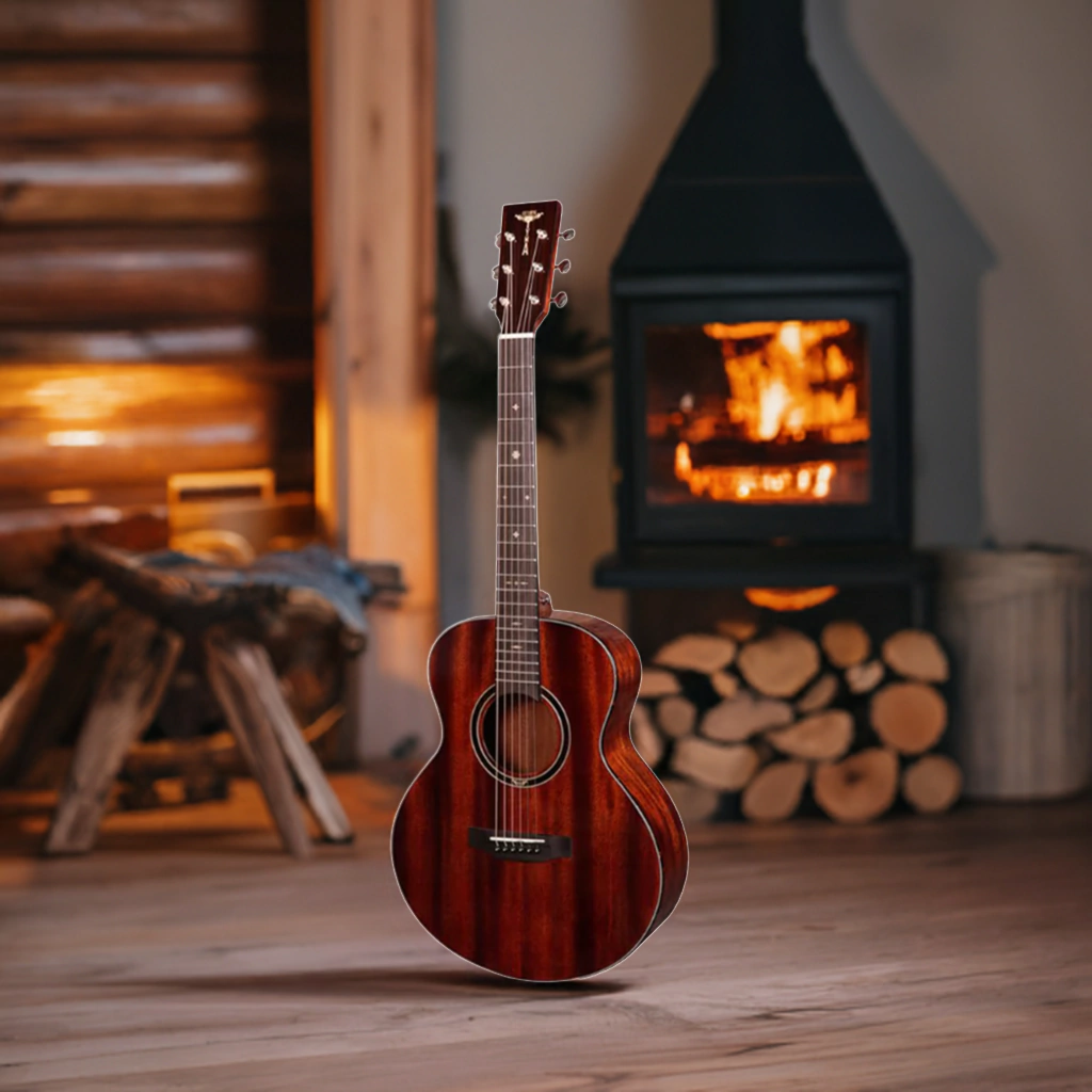 Guitarra Electroacustica Tyma M12M Mini Jumbo Con Fishman