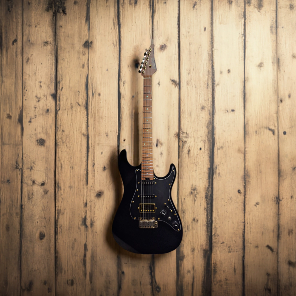 Guitarra Eléctrica Soloking Stratocaster Ms1 Classic Hss Black Beauty With Roasted Flame Maple Neck