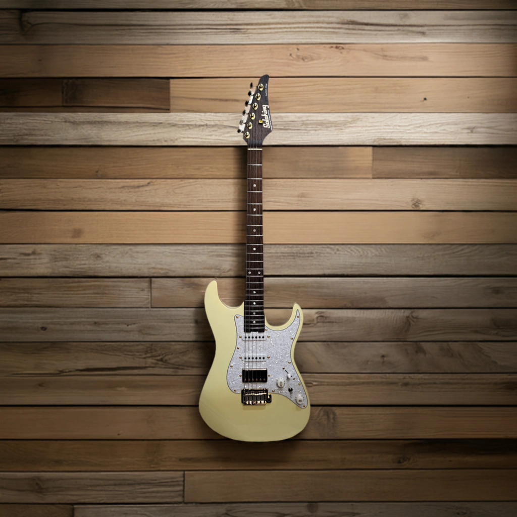 Guitarra Eléctrica Soloking Stratocaster Ms1 Classic Hss Vintage White With One Piece Wenge Neck