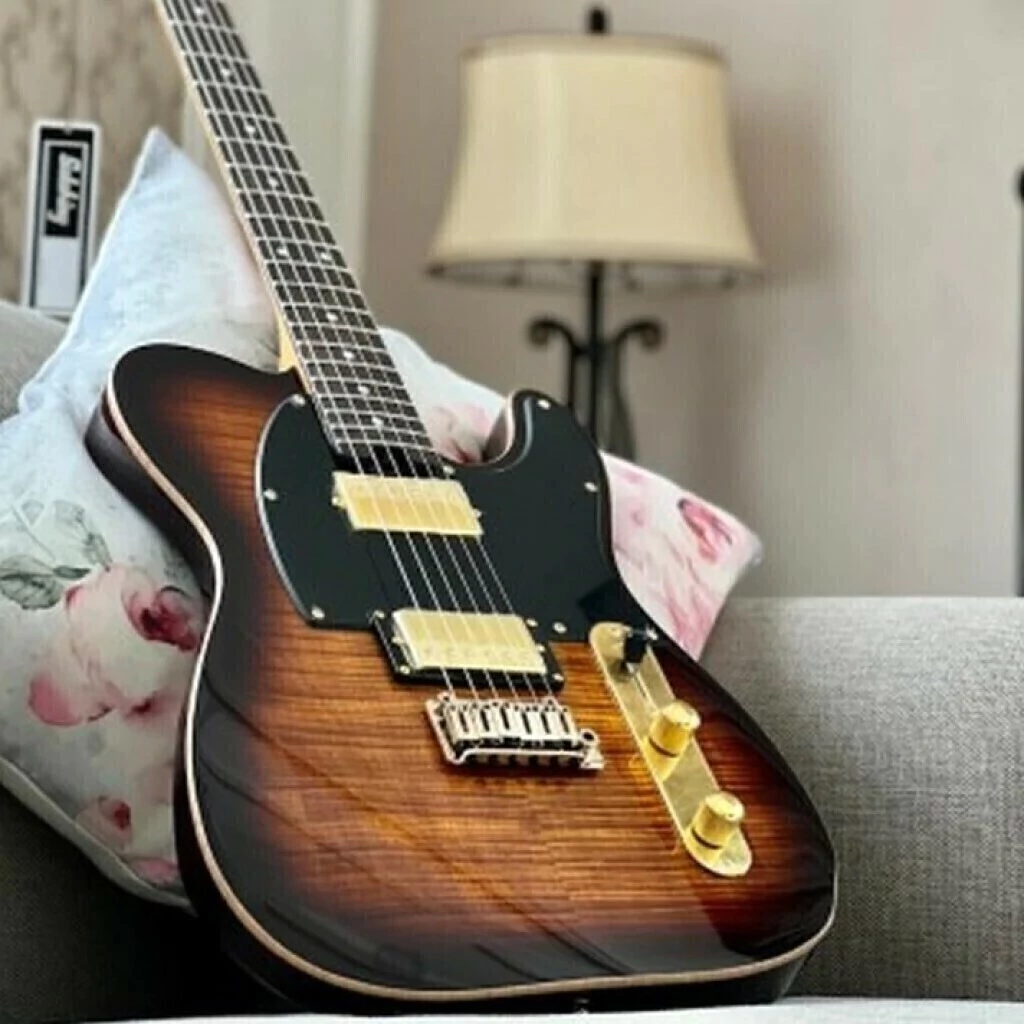 Guitarra Eléctrica Soloking Telecaster Mt-1 Fmn 22 Deluxe Hh Shaded Edgeburst