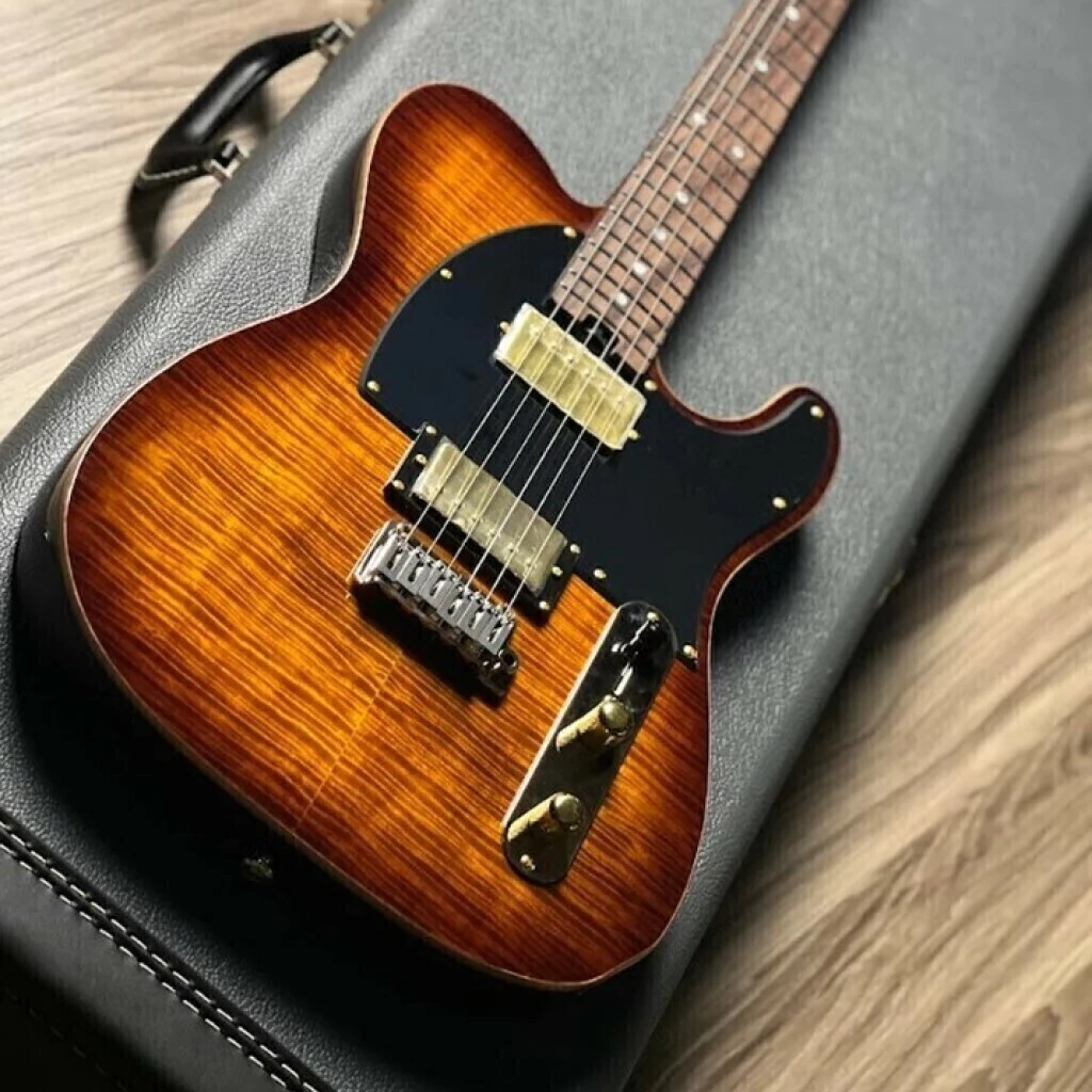 Guitarra Eléctrica Soloking Telecaster Mt-1 Fm 22 Deluxe Hh In Shaded Edgeburst