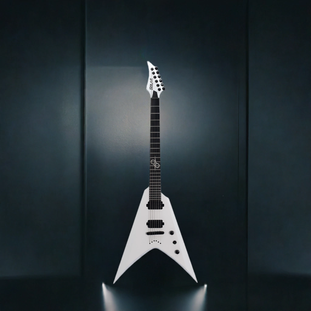 Guitarra Electrica Solar V2.6W White Matte + Funda