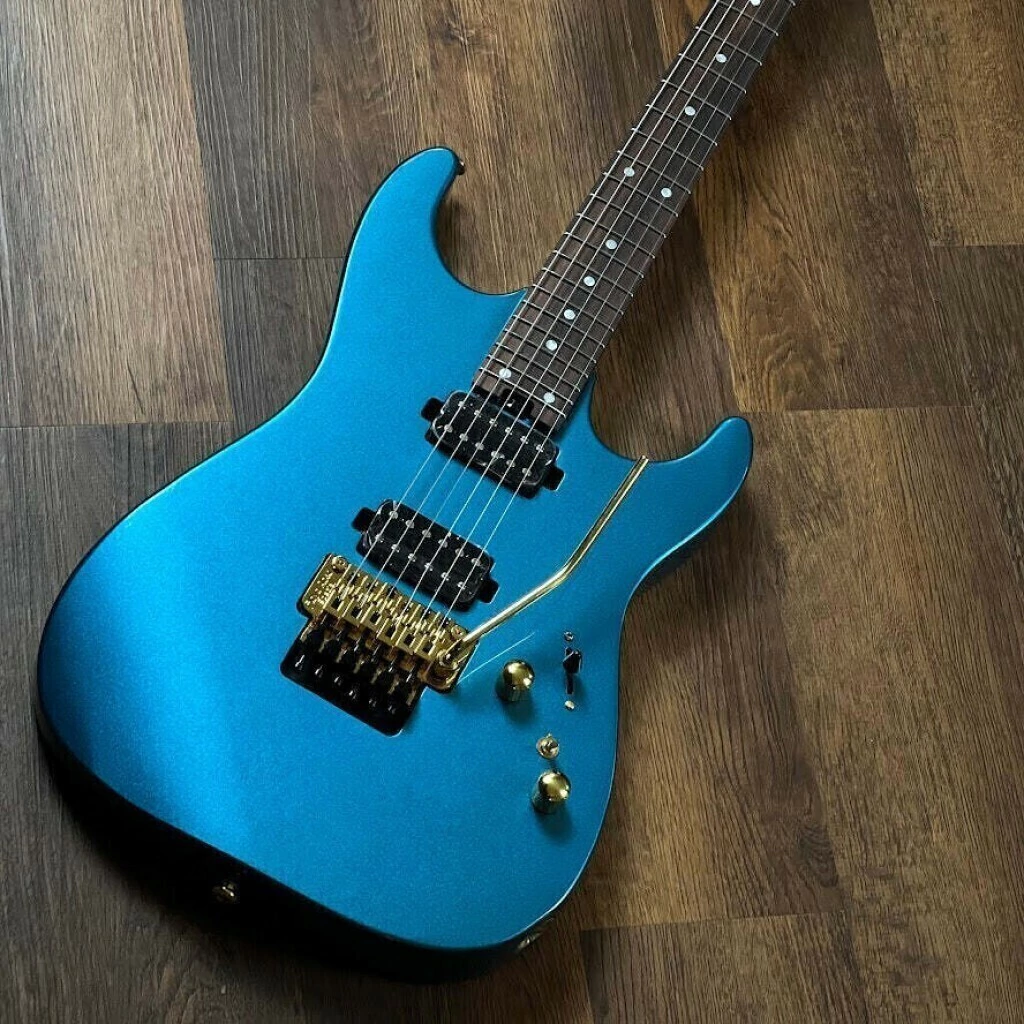 Guitarra Eléctrica Soloking Ms-1 Custom 24 Hh Fr Flat Top In Miami Blue Nafiri Special Run